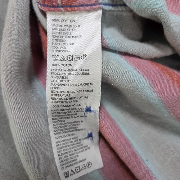 Tommy Bahama Shirt Mens Medium Multicolor Plaid Cotton Button Front Casual - Picture 10 of 12